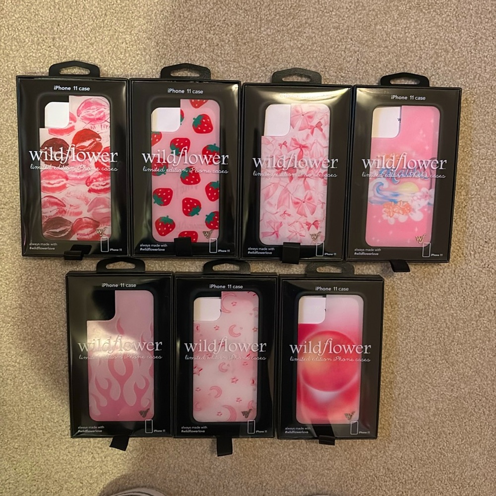 Pink Wildflower Cases (fits iPhone 11/XR)